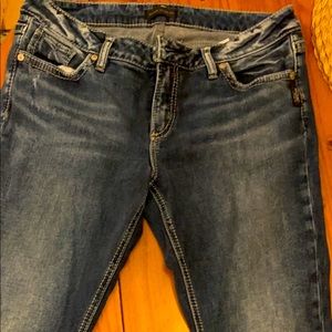 Silver low rise skinny boyfriend jeans